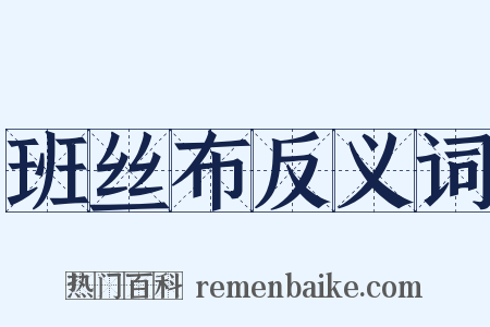 班丝布反义词是什么意思的图片